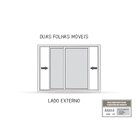 Janela De Alumínio Veneziana 120x120cm Com Persiana Black Out