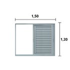 Janela De Alumínio Veneziana 120x150cm 3 Folhas Suprema Hale