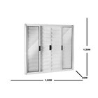 Janela De Alumínio Veneziana 120x150cm 6 Folhas Central Ecosu