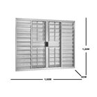 Janela De Alumínio Veneziana 120x150cm Com Grade 6 Folhas Cen