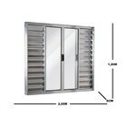 Janela De Alumínio Veneziana 120x200cm 6 Folhas Central Ecosu