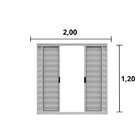 Janela De Alumínio Veneziana 120x200cm 6 Folhas Hale Esquadri