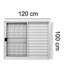 Janela De Alumínio Veneziana 3 Folhas 100x120cm Com Grade Plu