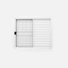 Janela De Alumínio Veneziana 3 Folhas 120x120cm Com Grade Plu