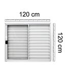 Janela De Alumínio Veneziana 3 Folhas 120x120cm Plus Lux Esqu
