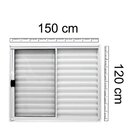 Janela De Alumínio Veneziana 3 Folhas 120x150cm Plus Lux Esqu