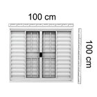 Janela De Alumínio Veneziana 6 Folhas 100x100cm Com Grade Plu