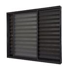 Janela De Alumínio Veneziana Classic 03 Folhas Preto - 100x150