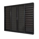 Janela De Alumínio Veneziana Classic 06 Folhas Preto - 100x200