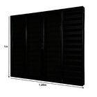 Janela De Alumínio Veneziana Classic 06 Folhas Preto - 100x200