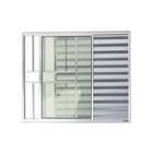 Janela De Aluminio Veneziana De Correr 100x100cm 3 Folhas Com