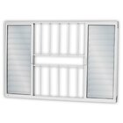 Janela De Alumínio Veneziana De Correr 100x100cm 6 Folhas 2 F