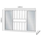 Janela De Alumínio Veneziana De Correr 100x120cm 6 Folhas 2 F