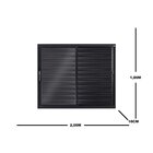 Janela De Alumínio Veneziana De Correr 100x200x10cm 3 Folhas