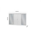 Janela De Alumínio Veneziana De Correr 120x120cm 6 Folhas 2 F