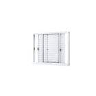 Janela De Alumínio Veneziana De Correr Lateral 3 Folhas Móveis - 100X100X10 Riobras Aluminio