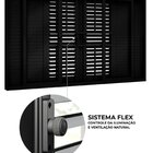 Janela De Alumínio Veneziana Flex Com Grade 4 Folhas Móveis E