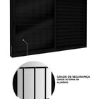 Janela De Alumínio Veneziana Lateral Com Grade 2 Folhas Móvei