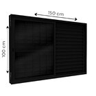 Janela De Alumínio Veneziana Lateral Com Grade 2 Folhas Móvei