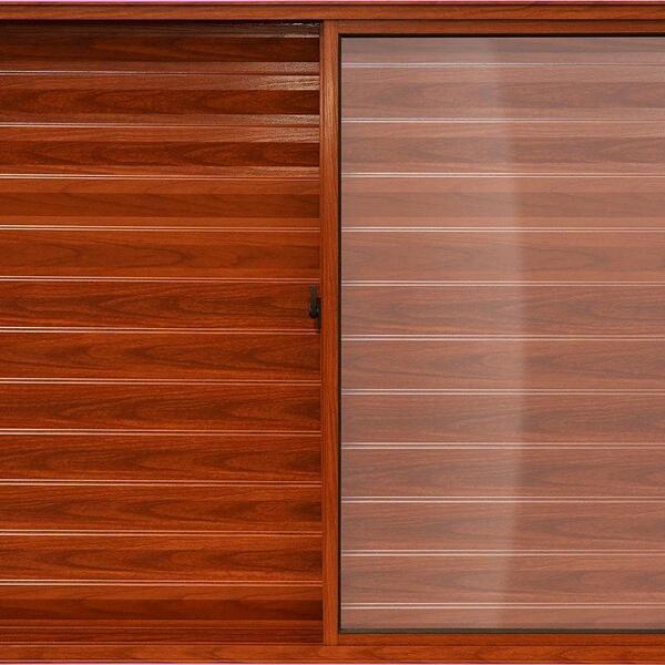 Janela De Alumínio Veneziana Madeiro 03 Folhas  - 100x150