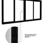 Janela De Alumino De Correr Central 4 Folhas 100x200cm Lucasa