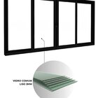 Janela De Alumino De Correr Central 4 Folhas 100x200cm Lucasa