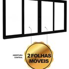 Janela De Alumino De Correr Central 4 Folhas 120x200cm Lucasa