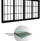 Janela De Alumino De Correr Central 4 Folhas Com Grade 100x20