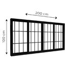 Janela De Alumino De Correr Central 4 Folhas Com Grade 100x20