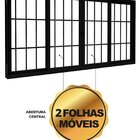 Janela De Alumino De Correr Central 4 Folhas Com Grade 100x20