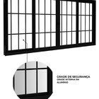 Janela De Alumino De Correr Central 4 Folhas Com Grade 100x20