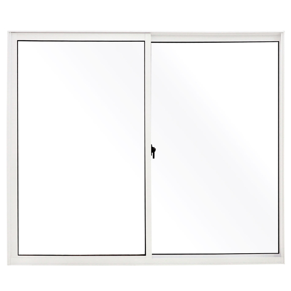 Janela de Correr 2 Folhas Alumínio Pintado Branco Linha Fortline com Vidro Comum Incolor 0,80x0,80m Atlântica