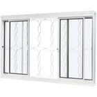 Janela De Correr 04 Folhas Aço Galvanizado C/grade - 100x150