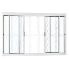 Janela De Correr 04 Folhas Aço Galvanizado C/grade - 100x150