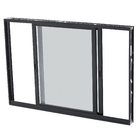 Janela de Correr 2 Folhas 1,00x1,00m Alumínio Pintado Preto Linha Vivace Artens