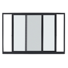 Janela de Correr 2 Folhas 1,00x1,00m Alumínio Pintado Preto Linha Vivace Artens