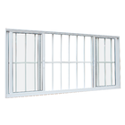 Janela de Correr 4 Folhas 1,00x1,20m Alumínio Pintado Branco Grade quadrada Linha Vivace Artens