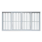 Janela de Correr 4 Folhas 1,00x1,20m Alumínio Pintado Branco Grade quadrada Linha Vivace Artens