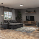 Janela de Correr 4 Folhas 1,00x1,20m Alumínio Pintado Branco Grade quadrada Linha Vivace Artens