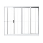 Janela de Correr 2 Folhas Alumínio Pintado Branco com Grade Vertical 1,00x1,20m Linha Home 3A Alumínio