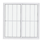 Janela de Correr 2 Folhas 1,00x1,20m Alumínio Pintado Branco Grade Quadrada Linha Vivace Artens