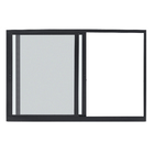 Janela de Correr 2 Folhas 1,00x1,20m Alumínio Pintado Preto Linha Vivace Artens