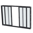 Janela de Correr 4 Folhas 1,00x1,20m Alumínio Pintado Preto Linha Vivace Artens