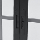 Janela de Correr 4 Folhas 1,00x1,20m Alumínio Pintado Preto Grade quadrada Linha Vivace Artens