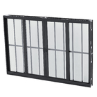 Janela de Correr 4 Folhas 1,00x1,20m Alumínio Pintado Preto Grade quadrada Linha Vivace Artens