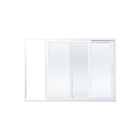 Janela de Correr 2 Folhas Alumínio Pintado Branco Linha Palace 1,00x1,50m Líder