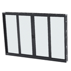 Janela de Correr 4 Folhas 1,00x1,50m Alumínio Pintado Preto Linha Vivace Artens