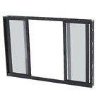 Janela de Correr 4 Folhas 1,00x1,50m Alumínio Pintado Preto Linha Vivace Artens