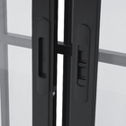 Janela de Correr 4 Folhas 1,00x1,50m Alumínio Pintado Preto Grade Quadrada Linha Vivace Artens