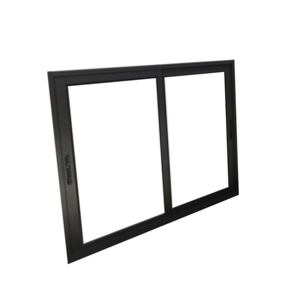 Janela de Correr 2 Folhas Alumínio Pintado Preto Linha Palace com Vidro Comum Incolor 1,00x1,50m Líder